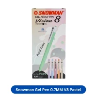 Snowman Gel Pen 0.7MM V8 Pastel Hitam Pulpen Ballpoint Gel
